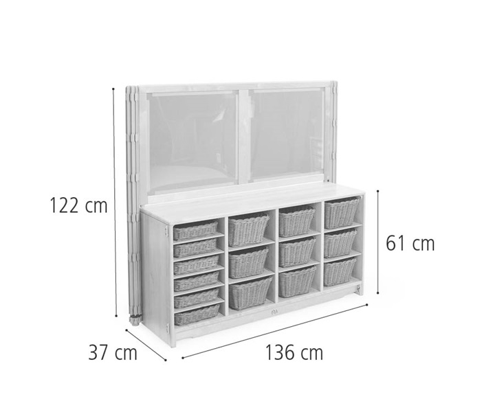 Display unit 124 cm dimensions