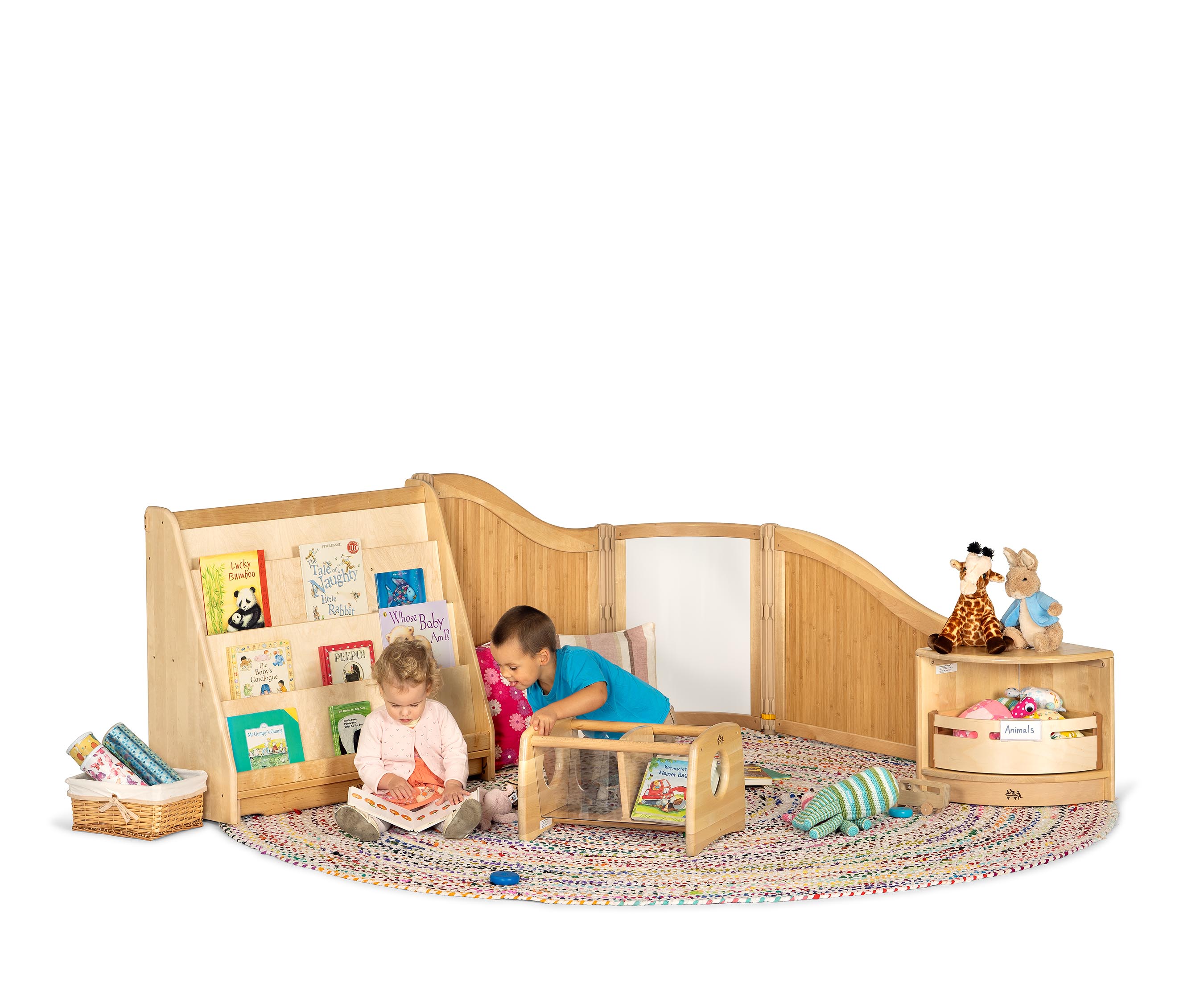 F503 Toddler book corner propped