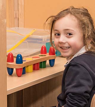 girl using a workspace