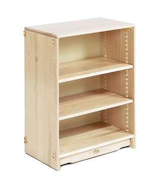 Adjustable wood shop shelves