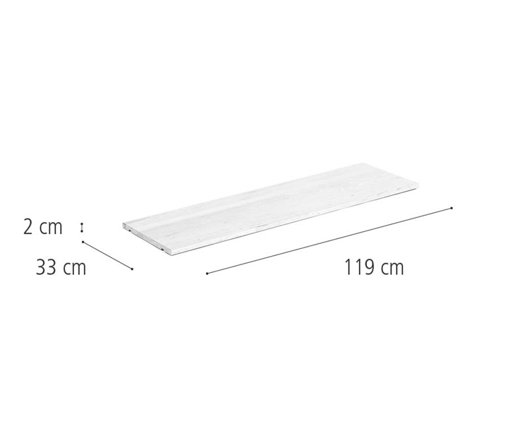 F604 Extra shelf with dimensions