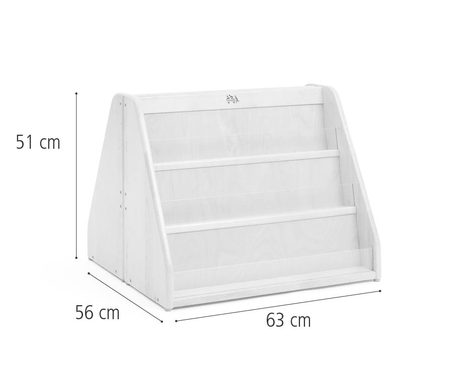 F380 Set of two toddler book displays dimensions