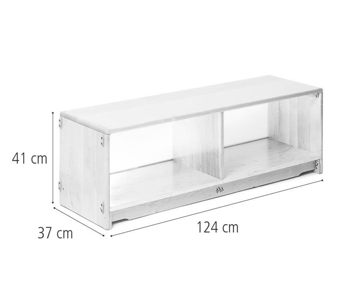 F614 Translucent back shelf 124 x 41 cm dimensions