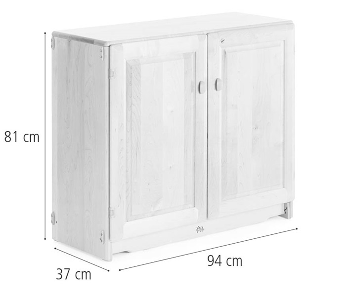 F634 Adjustable shelf with doors 94 x 81 cm dimensions