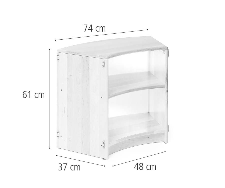 F628 Translucent back inside sweep 61 cm dimensions
