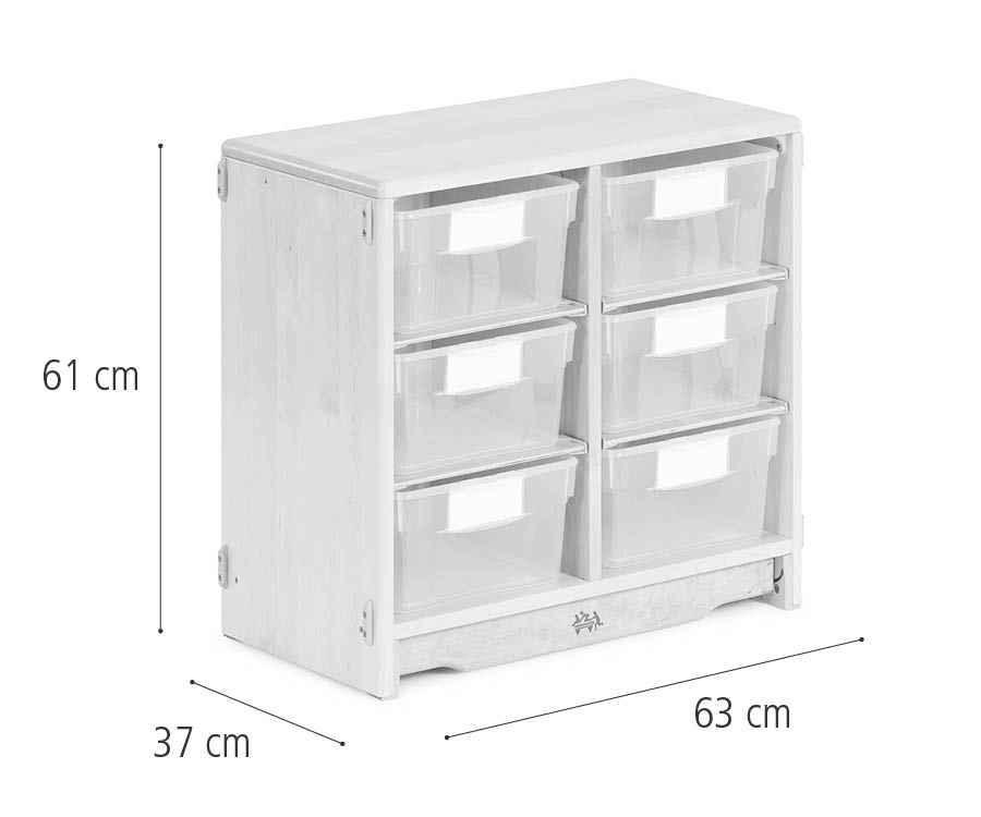 Tote shelf, 63 x 61 cm w/Deep totes dimensions