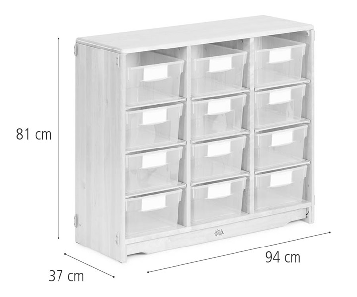 Tote shelf, 94 x 81 cm w/Deep totes dimensions