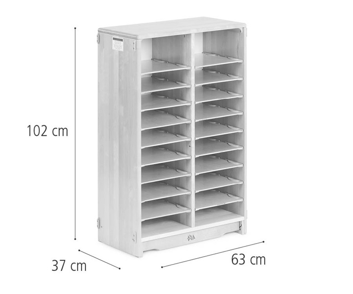 F599 Tote shelf, 63 x 102 cm dimensions