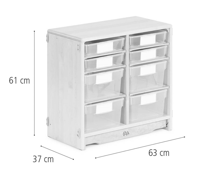 Tote shelf, 63 x 61 cm dimensions