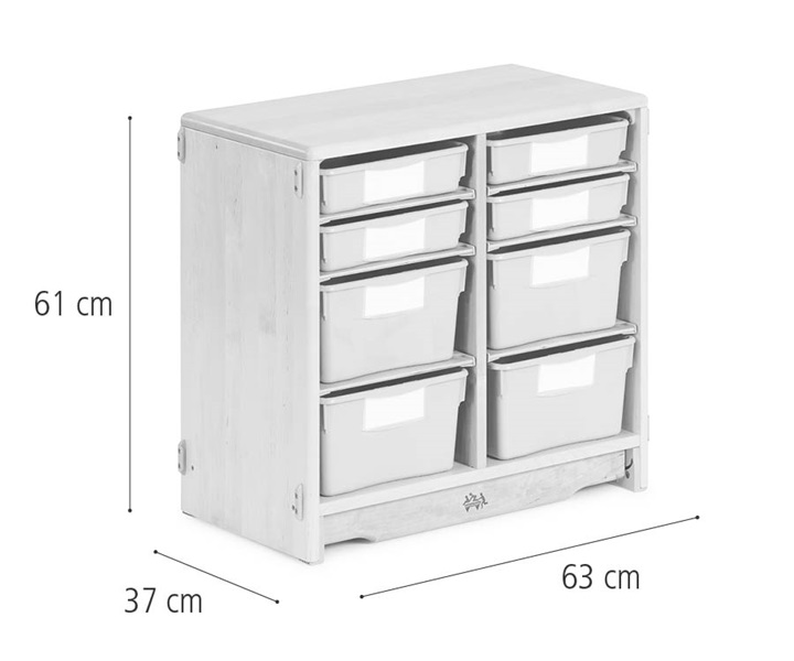 Tote shelf, 63 x 61 cm dimensions