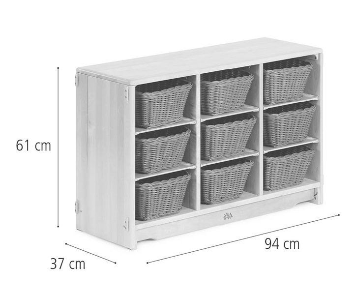 Tote shelf, 94 x 61 cm dimensions