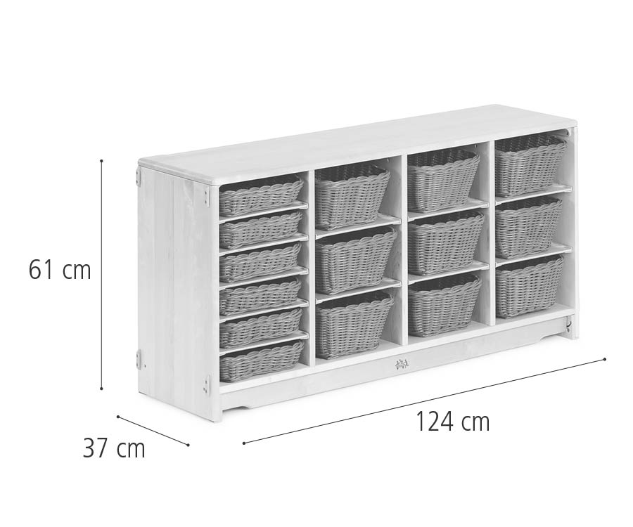 Tote shelf, 124 x 61 cm dimensions