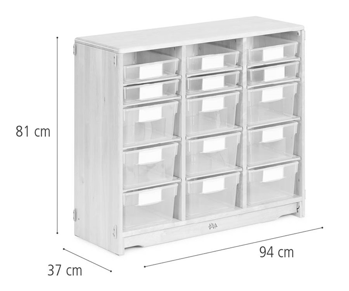 Tote shelf, 94 x 81 cm dimensions