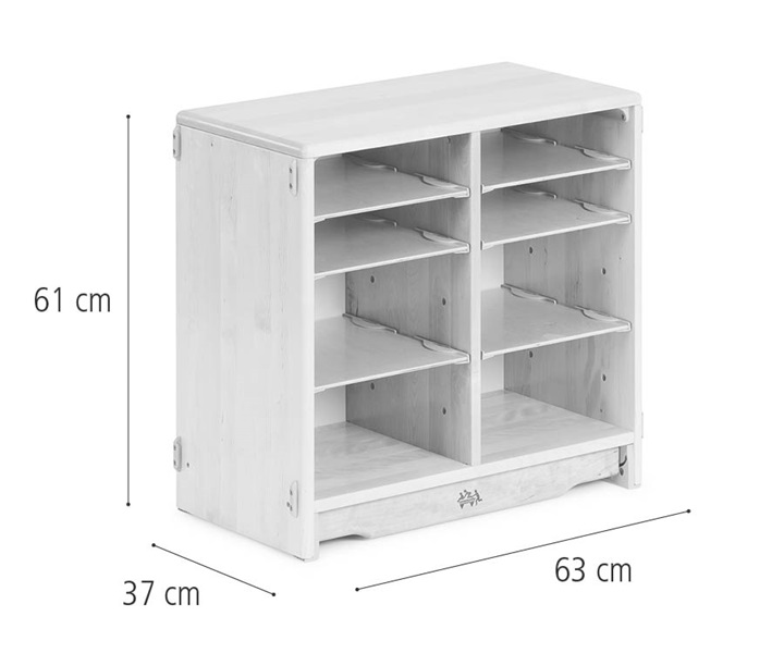 F691 Tote shelf, 63 x 61 cm dimensions