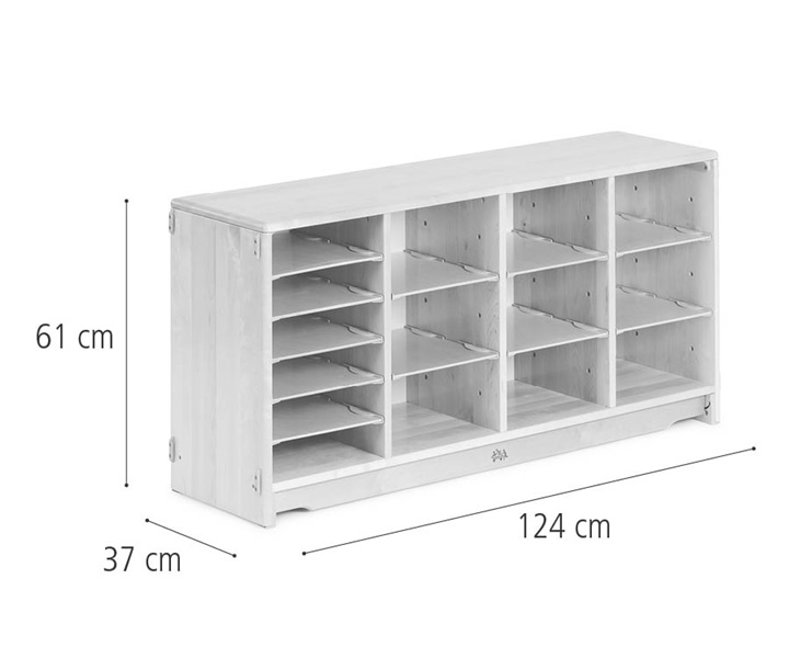 F694 Tote shelf, 124 x 61 cm dimensions