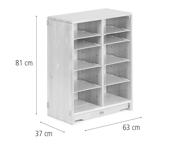 F695 Tote shelf, 63 x 81 cm dimensions