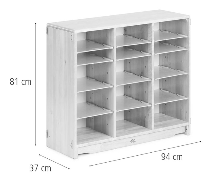 F696 Tote shelf, 94 x 81 cm dimensions