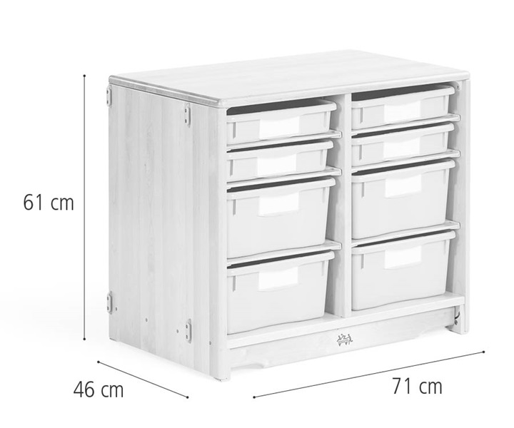 Tray unit, 71 x 61 cm w/trays dimensions