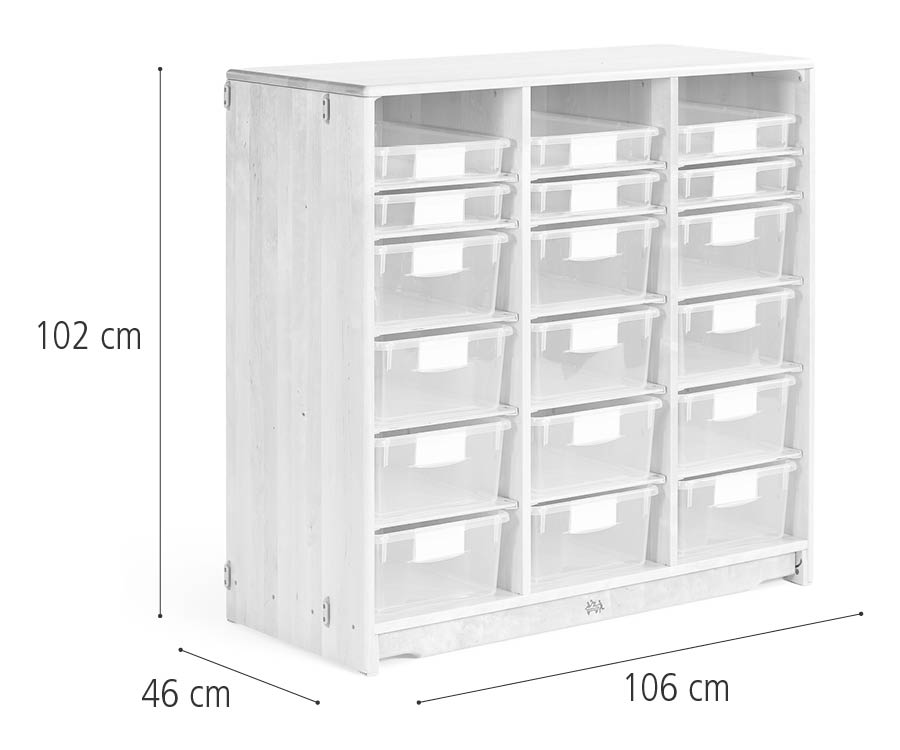 Tray unit, 106 x 102 cm w/Trays dimensions