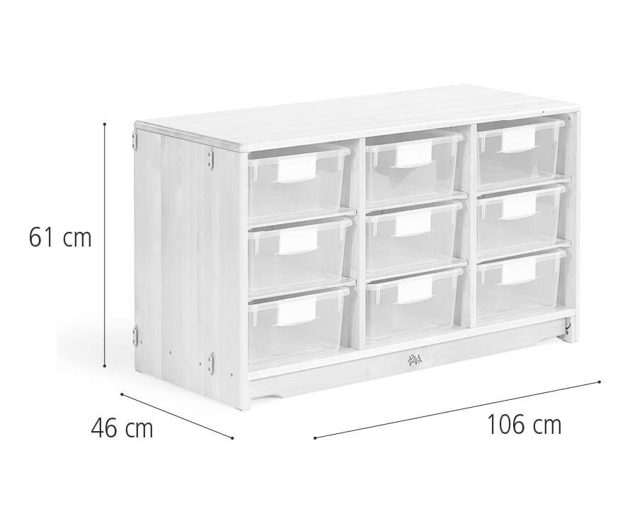 Tray unit, 106 x 61 cm w/Deep trays dimensions
