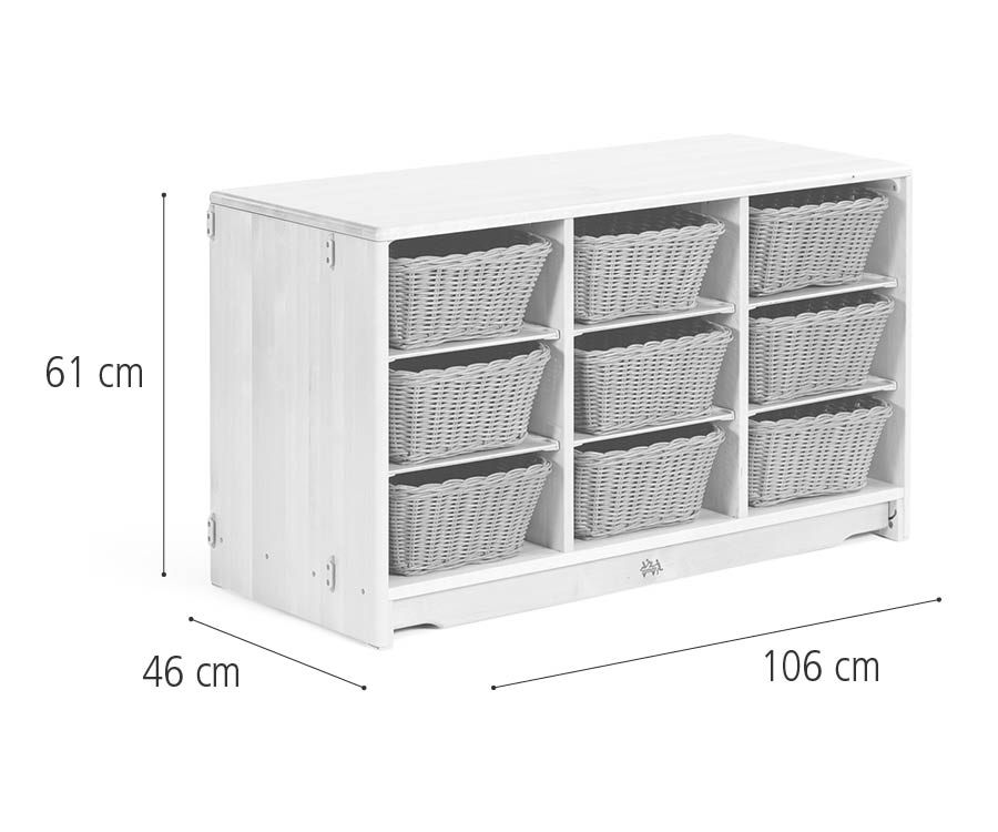 Tray unit, 106 x 61 cm w/Deep trays dimensions