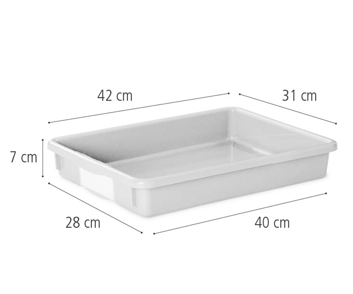 Shallow tray f912 dimensions