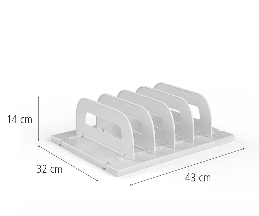 Vertical divider shelf dimensions