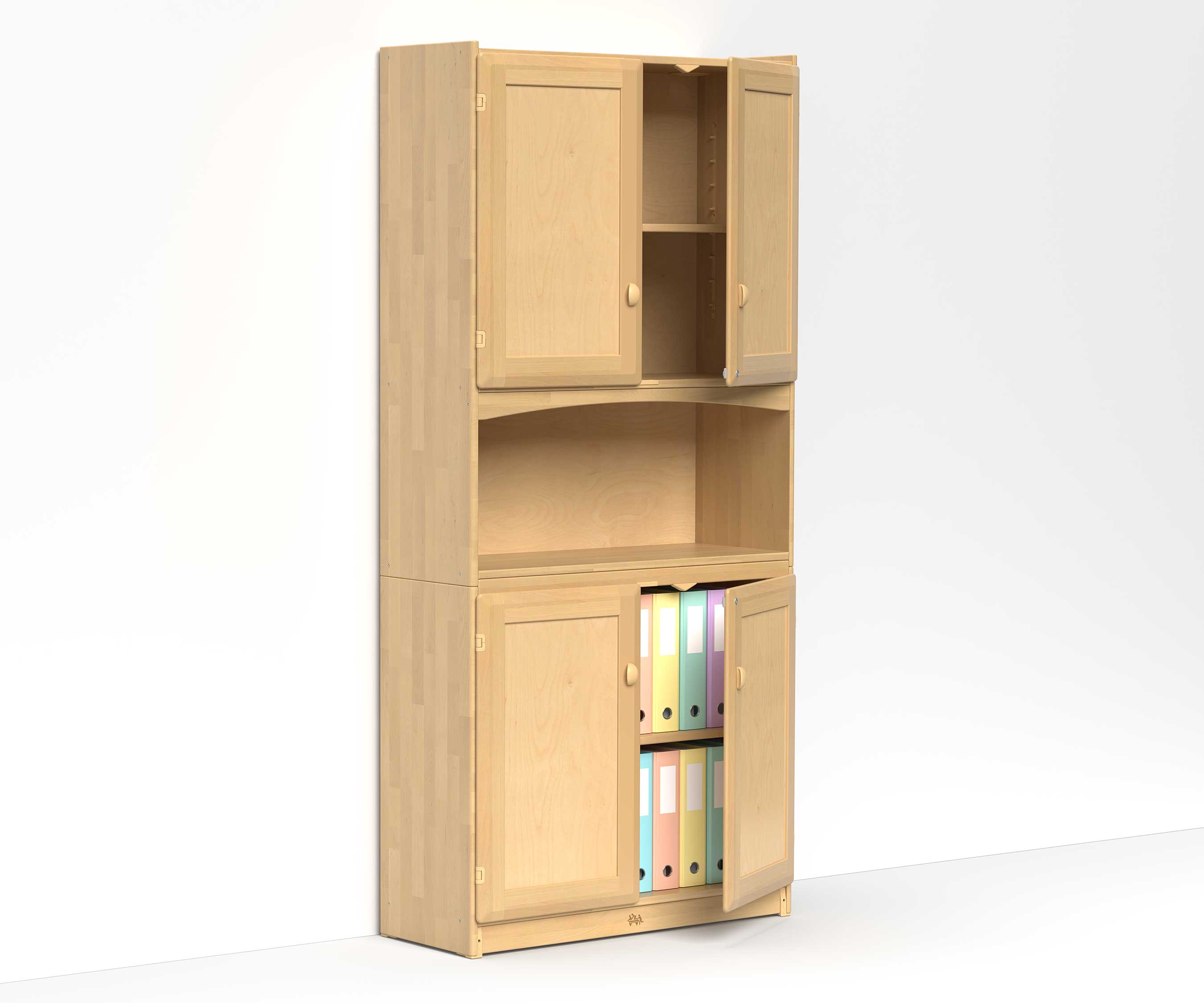 Wall shelf with binders