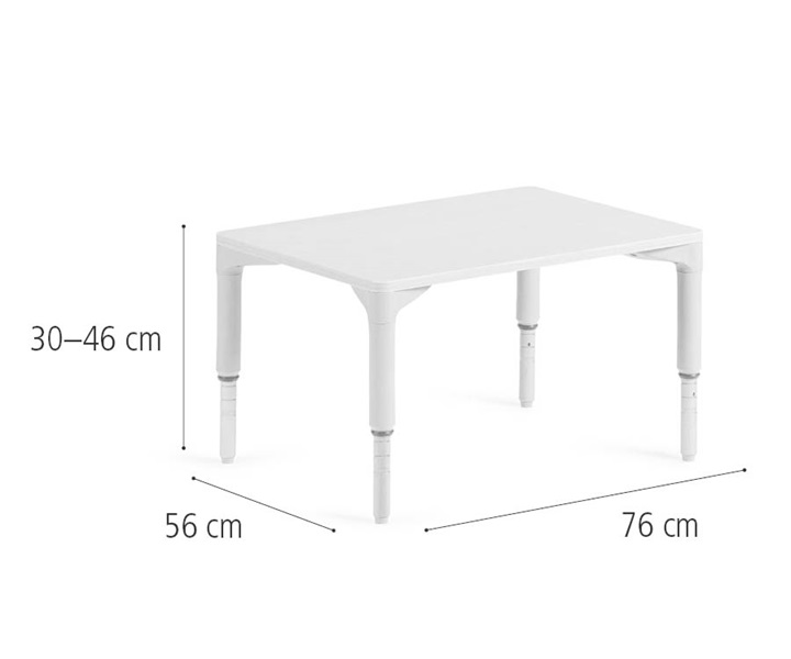 D212 56 x 76 cm Table, Low dimensions