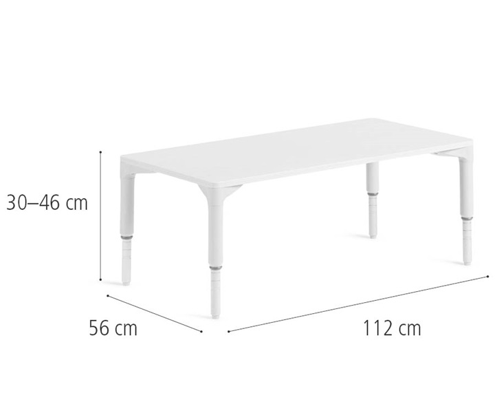 D242 56 x 112 cm Table, Low dimensions