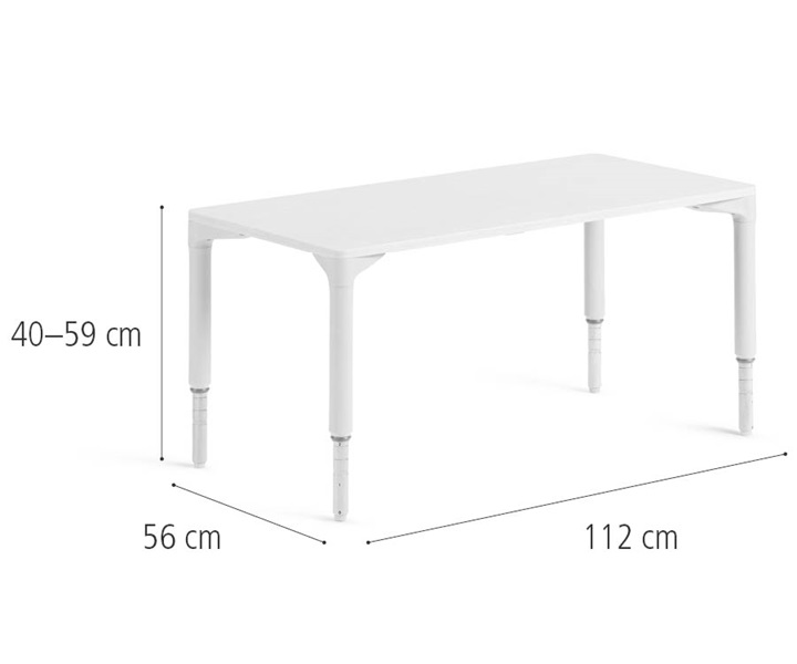 D243 56 x 112 cm Table, Medium dimensions