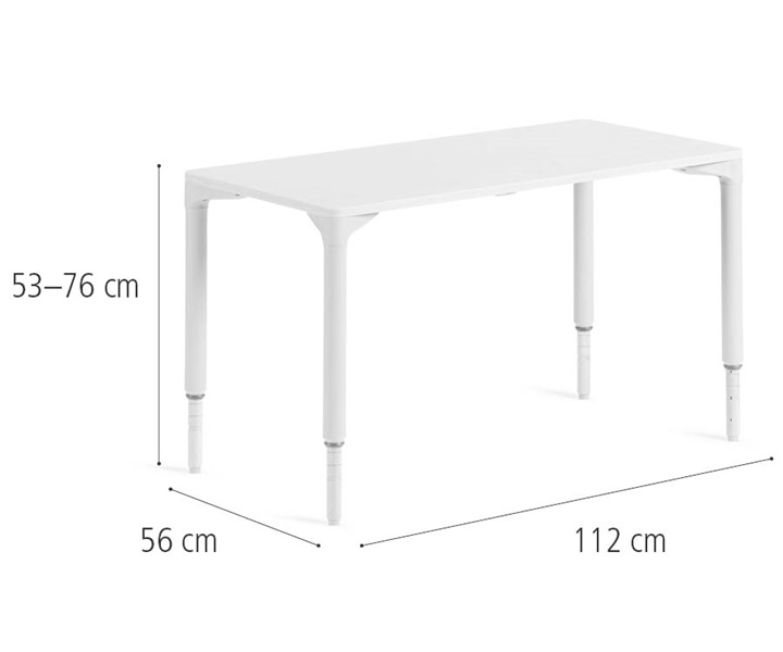 D244 56 x 112 cm Table, High dimensions