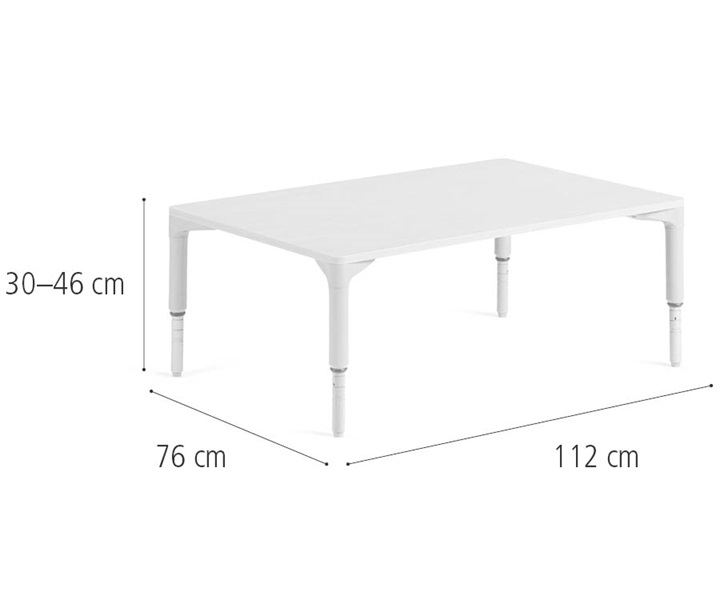 D252 76 x 112 cm Table, Low dimensions
