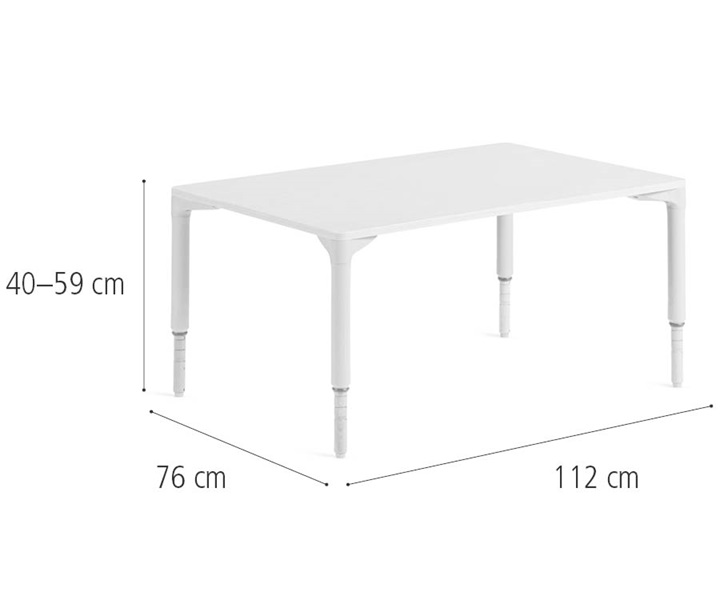 D253 76 x 112 cm Table, Medium dimensions