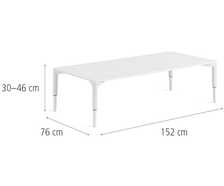 D262 76 x 152 cm Table, Low dimensions