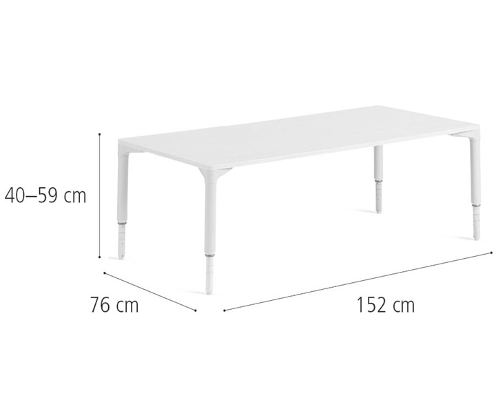 D263 76 x 152 cm Table, Medium dimensions