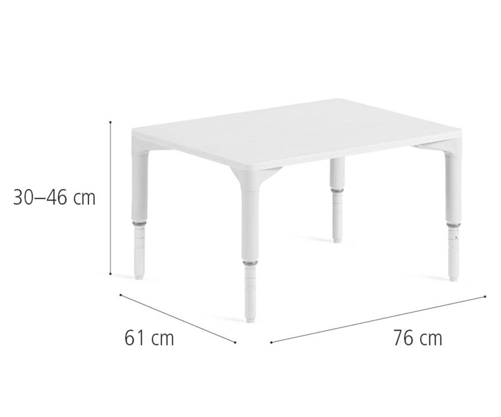 D272 76 x 61 cm Table, Low dimensions