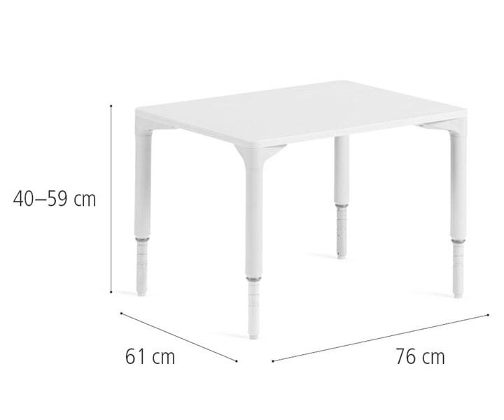 D273 76 x 61 cm Table, Medium dimensions