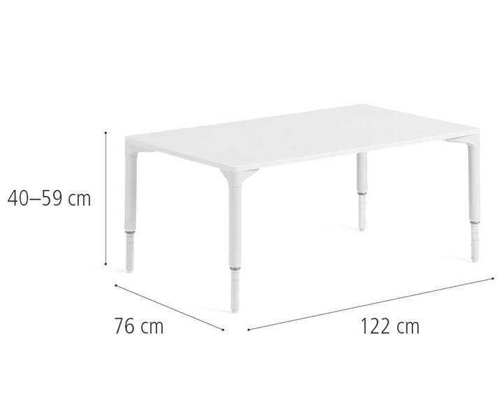 D283 76 x 122 cm Table, Medium dimensions