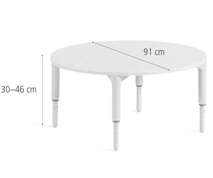 D312 91 cm Round table, low dimensions