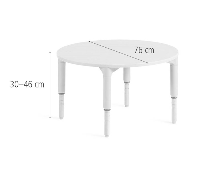 D322 76 cm Round table, low dimensions