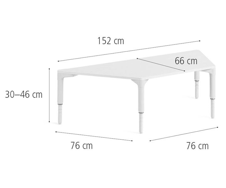 D362 76 x 152 cm Trapezoidal, Low dimensions