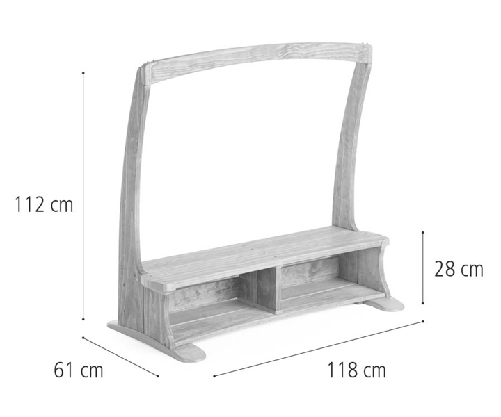 W461 Outlast arbour bench dimensions