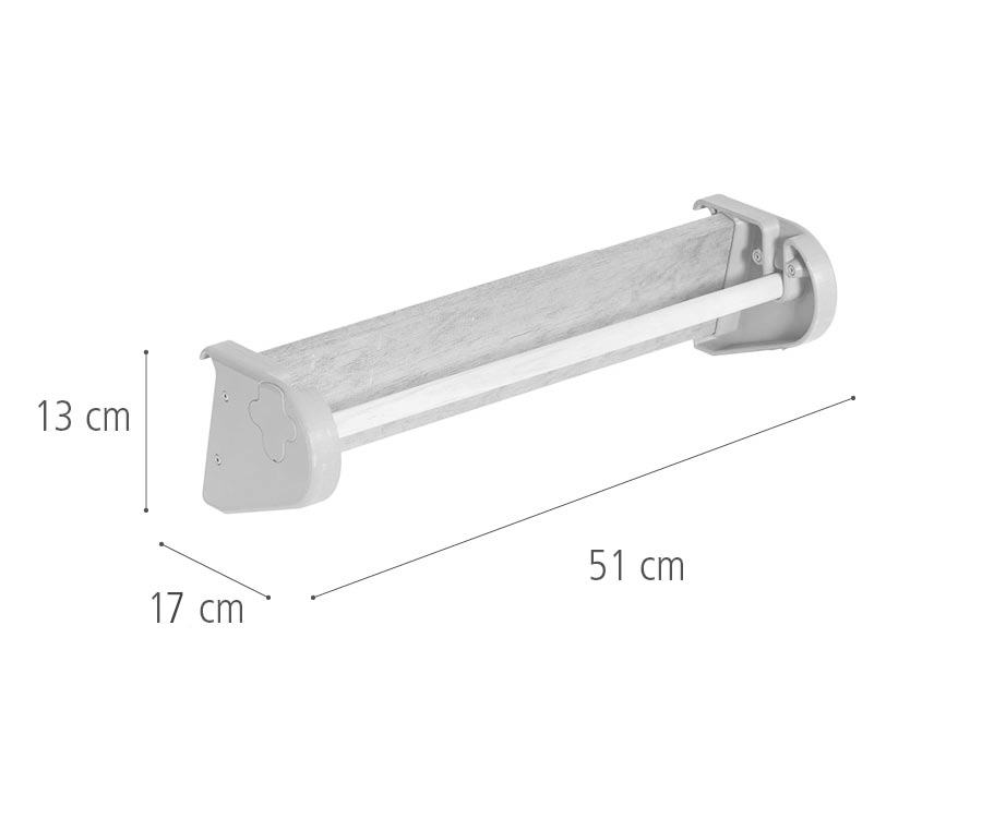 W511 Paper Roll Holder with dimensions listed.