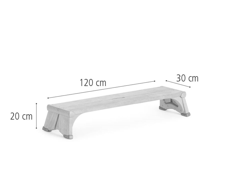 W372 20 cm Outlast bench dimensions