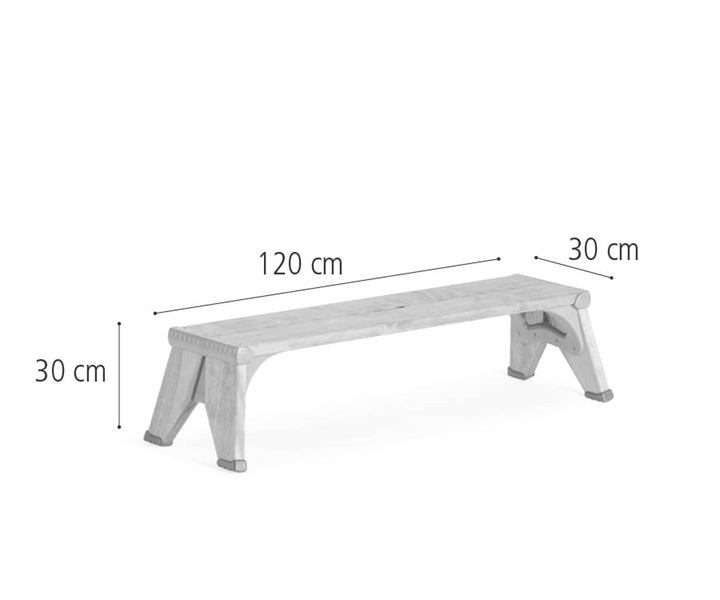 W374 30 cm Outlast bench dimensions