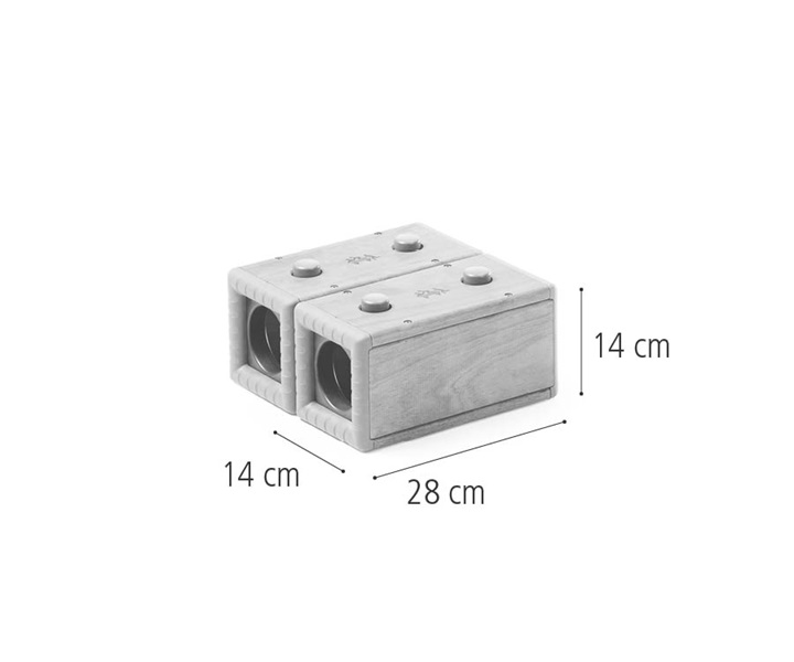 W312 Two 28 cm Outlast blocks dimensions