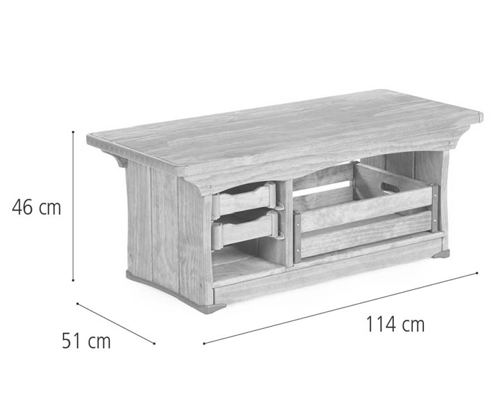 W451 Outlast kitchenette counter 46 cm dimensions
