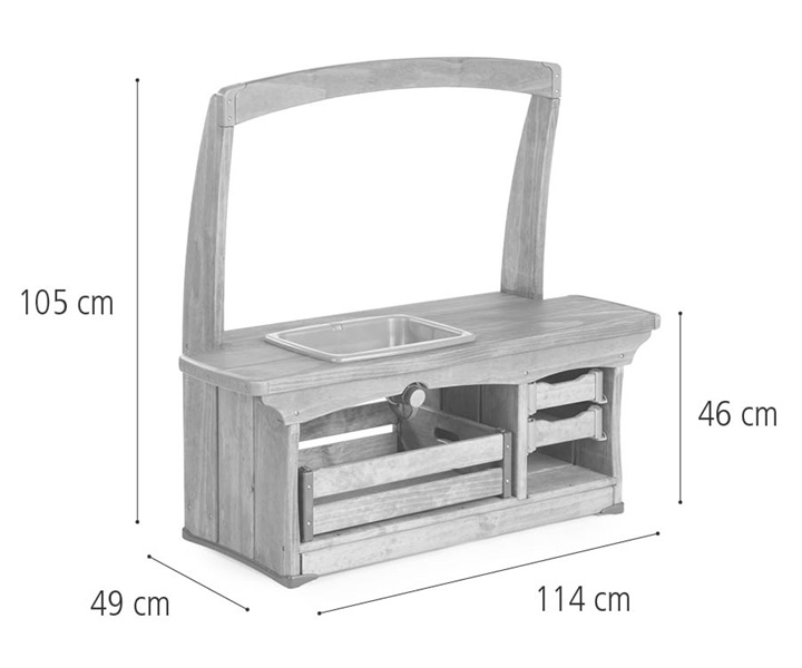W452 Outlast kitchenette sink 46 cm dimensions