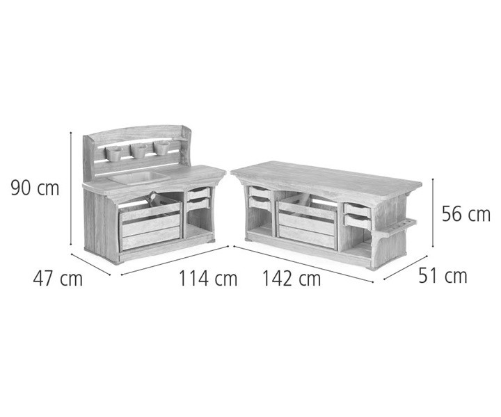 W455 Outlast classic kitchen 56 cm dimensions